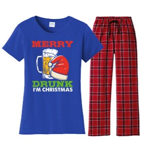 Merry Drunk I’M Christmas Funny Xmas Ing Pun Gift Women's Flannel Pajama Set