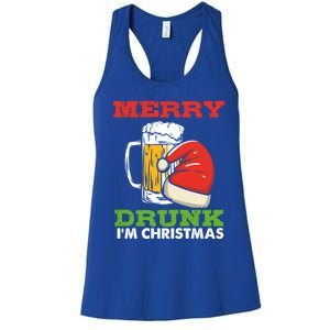 Merry Drunk I’M Christmas Funny Xmas Ing Pun Gift Women's Racerback Tank