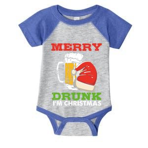 Merry Drunk I’M Christmas Funny Xmas Ing Pun Gift Infant Baby Jersey Bodysuit