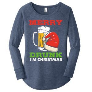 Merry Drunk I’M Christmas Funny Xmas Ing Pun Gift Women's Perfect Tri Tunic Long Sleeve Shirt