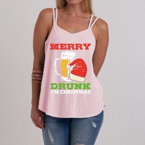 Merry Drunk I’M Christmas Funny Xmas Ing Pun Gift Women's Strappy Tank