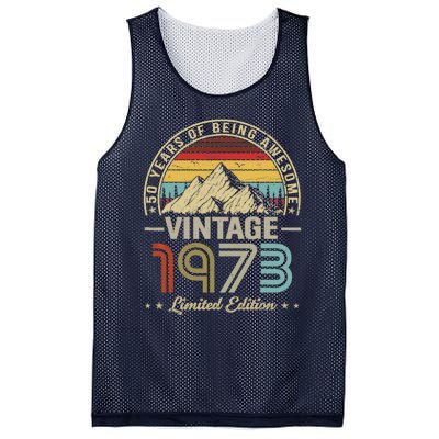 My Daughter Is 50 Years Old 1973 50th Birthday Gifts Long Mesh Reversible Basketball Jersey Tank