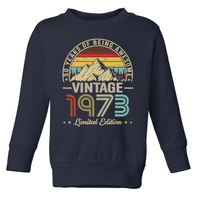 My Daughter Is 50 Years Old 1973 50th Birthday Gifts Long Toddler Sweatshirt