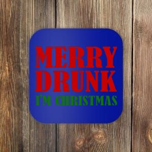 Merry Drunk IM Christmas Funny Ing Adult Jokes Gift Coaster