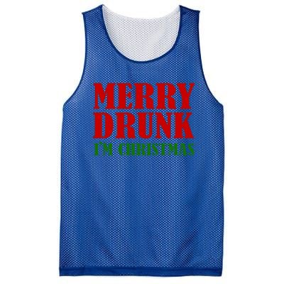 Merry Drunk IM Christmas Funny Ing Adult Jokes Gift Mesh Reversible Basketball Jersey Tank