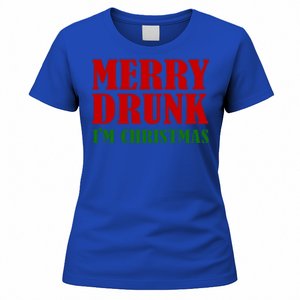 Merry Drunk IM Christmas Funny Ing Adult Jokes Gift Women's T-Shirt