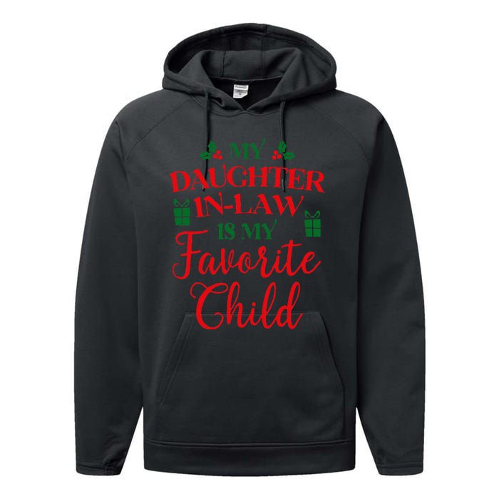 My Daughterinlaw Is My Favorite Child Lovely Christmas Performance Fleece Hoodie