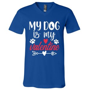 My Dog Is My Valentine Labrador Retriever Valentines Day Funny Gift V-Neck T-Shirt