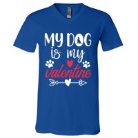 My Dog Is My Valentine Labrador Retriever Valentines Day Funny Gift V-Neck T-Shirt