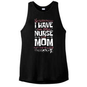 Mother's Day I Have Two Titles Nurse And Mom Gift Ladies PosiCharge Tri-Blend Wicking Tank