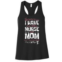 Mother's Day I Have Two Titles Nurse And Mom Gift Women's Racerback Tank