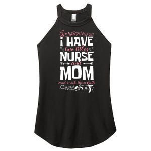 Mother's Day I Have Two Titles Nurse And Mom Gift Women's Perfect Tri Rocker Tank