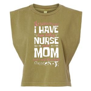 Mother's Day I Have Two Titles Nurse And Mom Gift Garment-Dyed Women's Muscle Tee