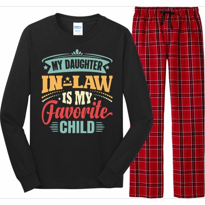 My Daughterinlaw Is My Favorite Child Father's Day in law Long Sleeve Pajama Set