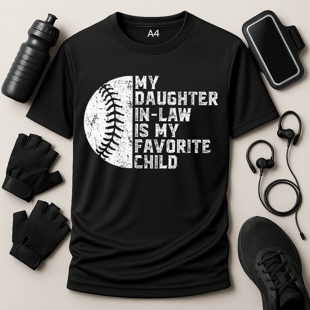 My Daughter In Law Is My Favorite Child Mother Baseball Cooling Performance Crew T-Shirt