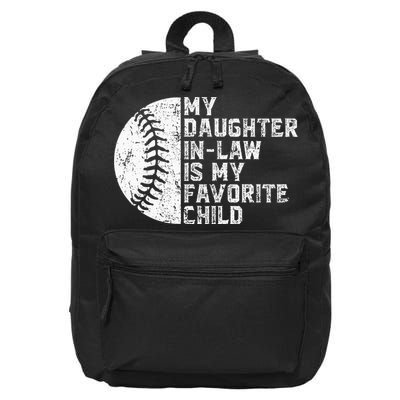 My Daughter In Law Is My Favorite Child Mother Baseball 16 in Basic Backpack