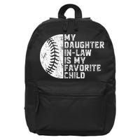My Daughter In Law Is My Favorite Child Mother Baseball 16 in Basic Backpack