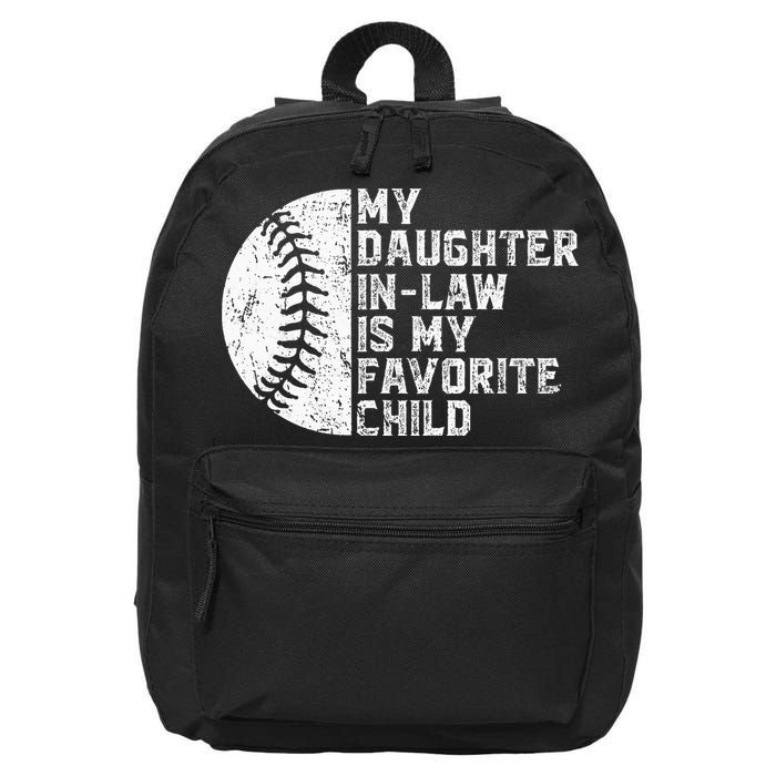 My Daughter In Law Is My Favorite Child Mother Baseball 16 in Basic Backpack