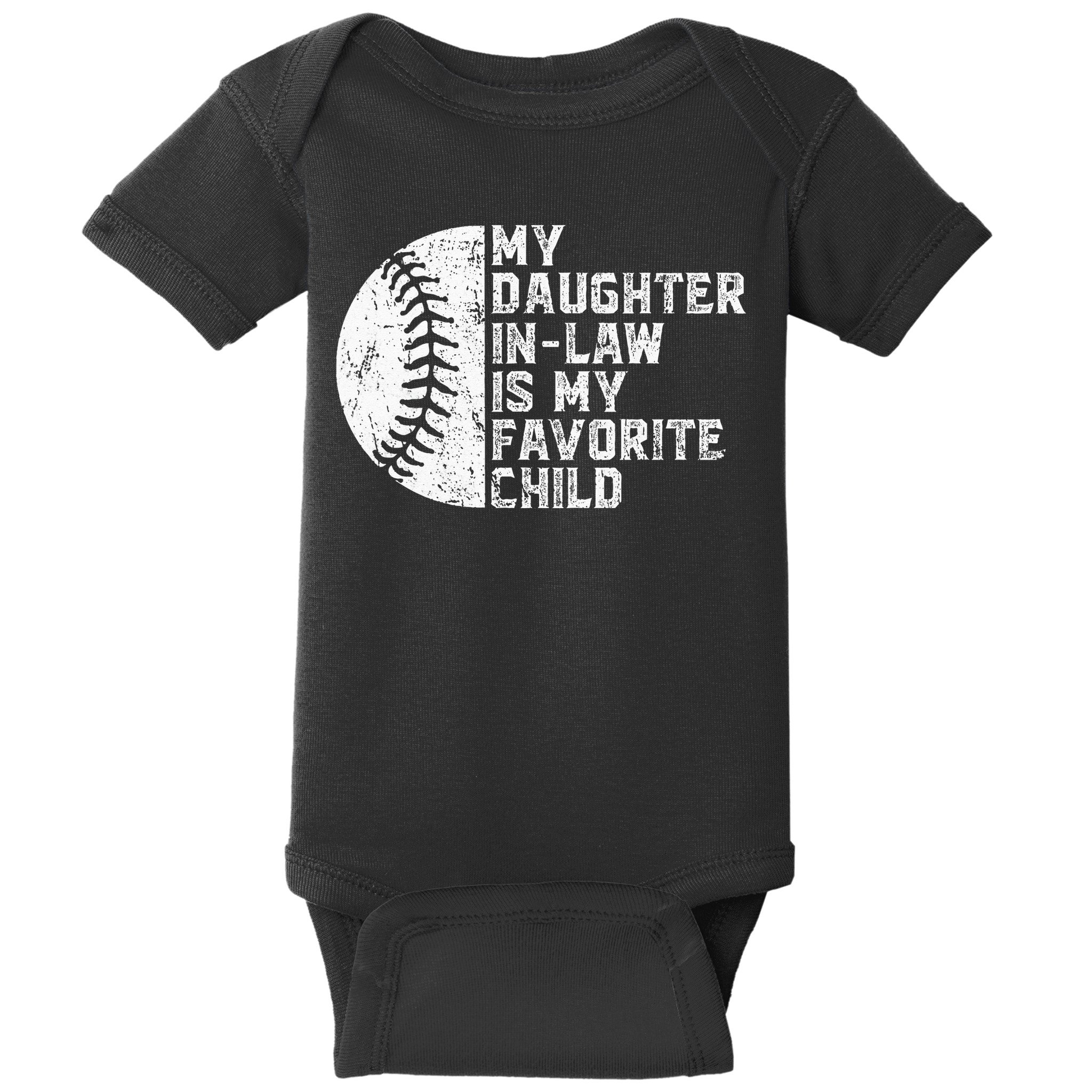 My Daughter In Law Is My Favorite Child Mother Baseball Baby Bodysuit
