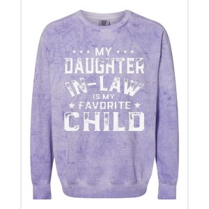 My Daughter In Law Is My Favorite Child Fathers Day in Law Colorblast Crewneck Sweatshirt