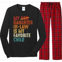 My Daughter In Law Is My Favorite Child Retro Fathers Day Long Sleeve Pajama Set