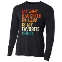 My Daughter In Law Is My Favorite Child Retro Fathers Day Cooling Performance Long Sleeve Crew