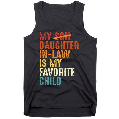 My Daughter In Law Is My Favorite Child Retro Fathers Day Tank Top