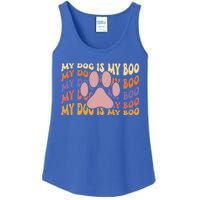 My Dog Is My Boo Groovy Dog Paw Halloween Costume Gift Ladies Essential Tank