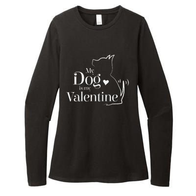 My Dog Is My Valentine Funny, Cute Valentine's Day Womens CVC Long Sleeve Shirt