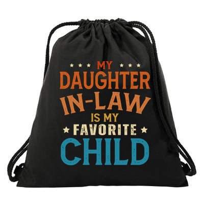 My Daughter In Law Is My Favorite Child Vintage Drawstring Bag
