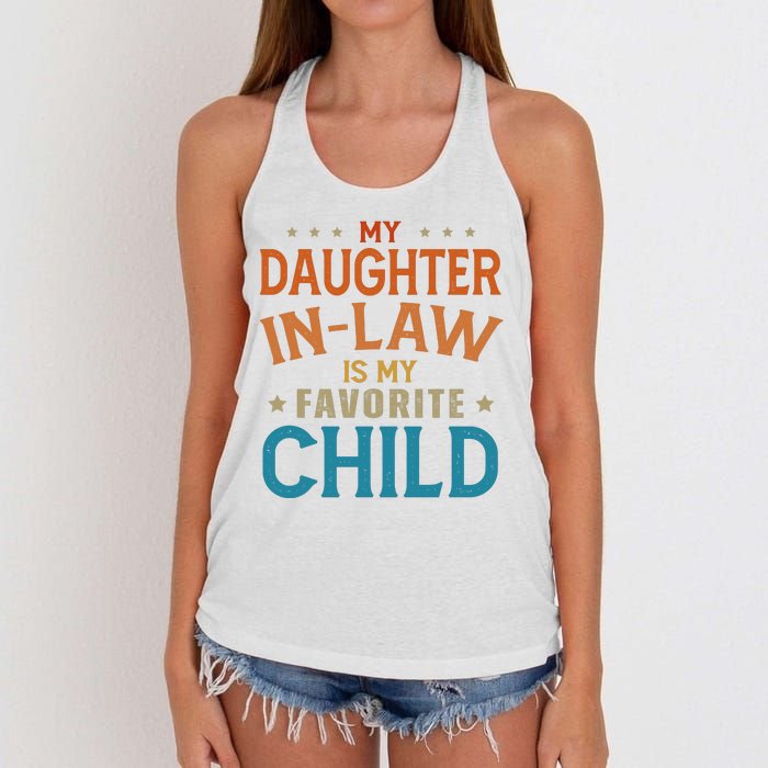 My Daughter In Law Is My Favorite Child Vintage Women's Knotted Racerback Tank