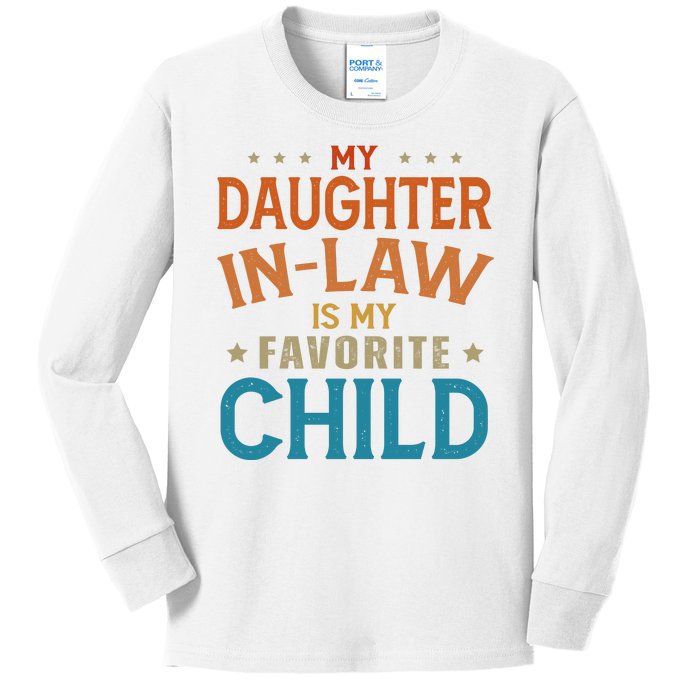 My Daughter In Law Is My Favorite Child Vintage Kids Long Sleeve Shirt