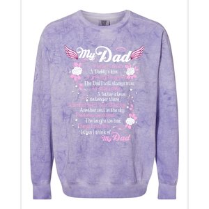 My Dad Is My Guardian Angel Daddy's Father's Memories Gift Colorblast Crewneck Sweatshirt