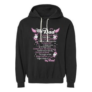 My Dad Is My Guardian Angel Daddy's Father's Memories Gift Garment-Dyed Fleece Hoodie