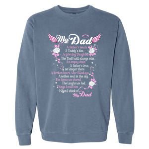 My Dad Is My Guardian Angel Daddy's Father's Memories Gift Garment-Dyed Sweatshirt