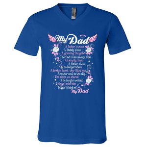 My Dad Is My Guardian Angel Daddy's Father's Memories Gift V-Neck T-Shirt