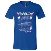 My Dad Is My Guardian Angel Daddy's Father's Memories Gift V-Neck T-Shirt