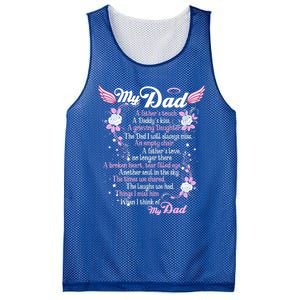 My Dad Is My Guardian Angel Daddy's Father's Memories Gift Mesh Reversible Basketball Jersey Tank