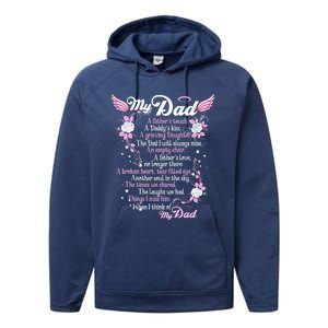 My Dad Is My Guardian Angel Daddy's Father's Memories Gift Performance Fleece Hoodie