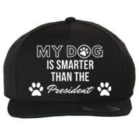 My Dog Is Smarter Than The President. Funny Political Design Wool Snapback Cap