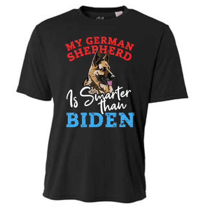 My Dog Is Smarter Than Your President Biden GERMAN SHEPHERD  Cooling Performance Crew T-Shirt