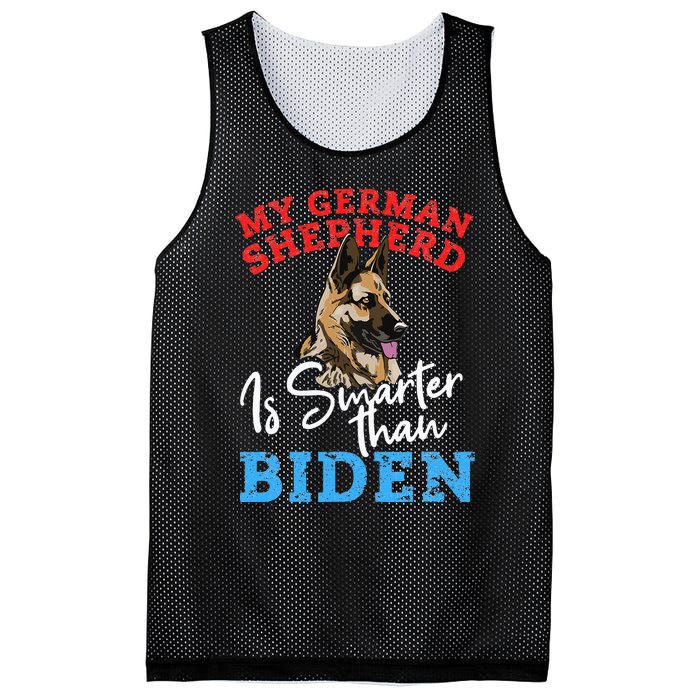 My Dog Is Smarter Than Your President Biden GERMAN SHEPHERD  Mesh Reversible Basketball Jersey Tank