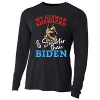 My Dog Is Smarter Than Your President Biden GERMAN SHEPHERD  Cooling Performance Long Sleeve Crew