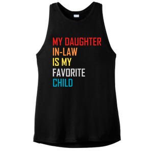 My Daughter In Law Is My Favorite Child Retro Family Humor Ladies PosiCharge Tri-Blend Wicking Tank