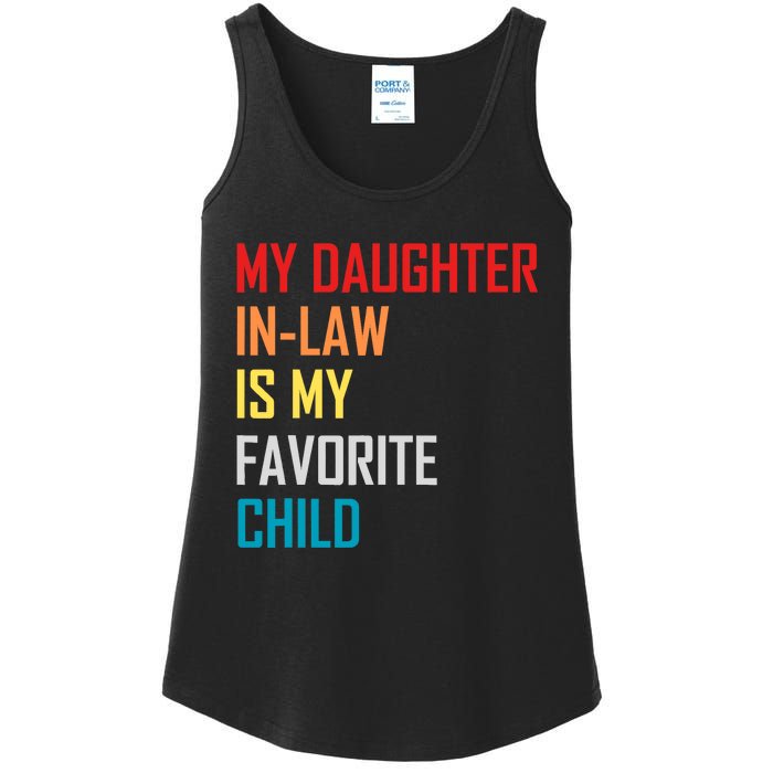 My Daughter In Law Is My Favorite Child Retro Family Humor Ladies Essential Tank