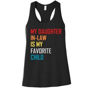 My Daughter In Law Is My Favorite Child Retro Family Humor Women's Racerback Tank