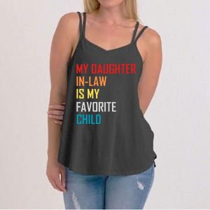 My Daughter In Law Is My Favorite Child Retro Family Humor Women's Strappy Tank