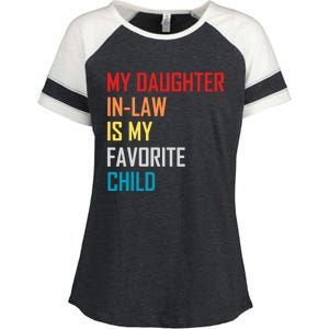 My Daughter In Law Is My Favorite Child Retro Family Humor Enza Ladies Jersey Colorblock Tee