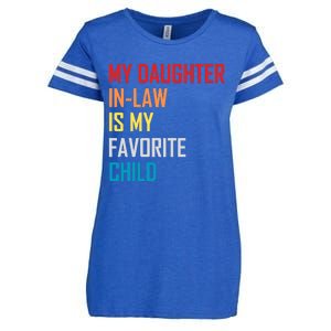 My Daughter In Law Is My Favorite Child Retro Family Humor Enza Ladies Jersey Football T-Shirt