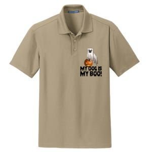 My Dog Is My Boo Halloween Day Scary Great Gift Dry Zone Grid Polo